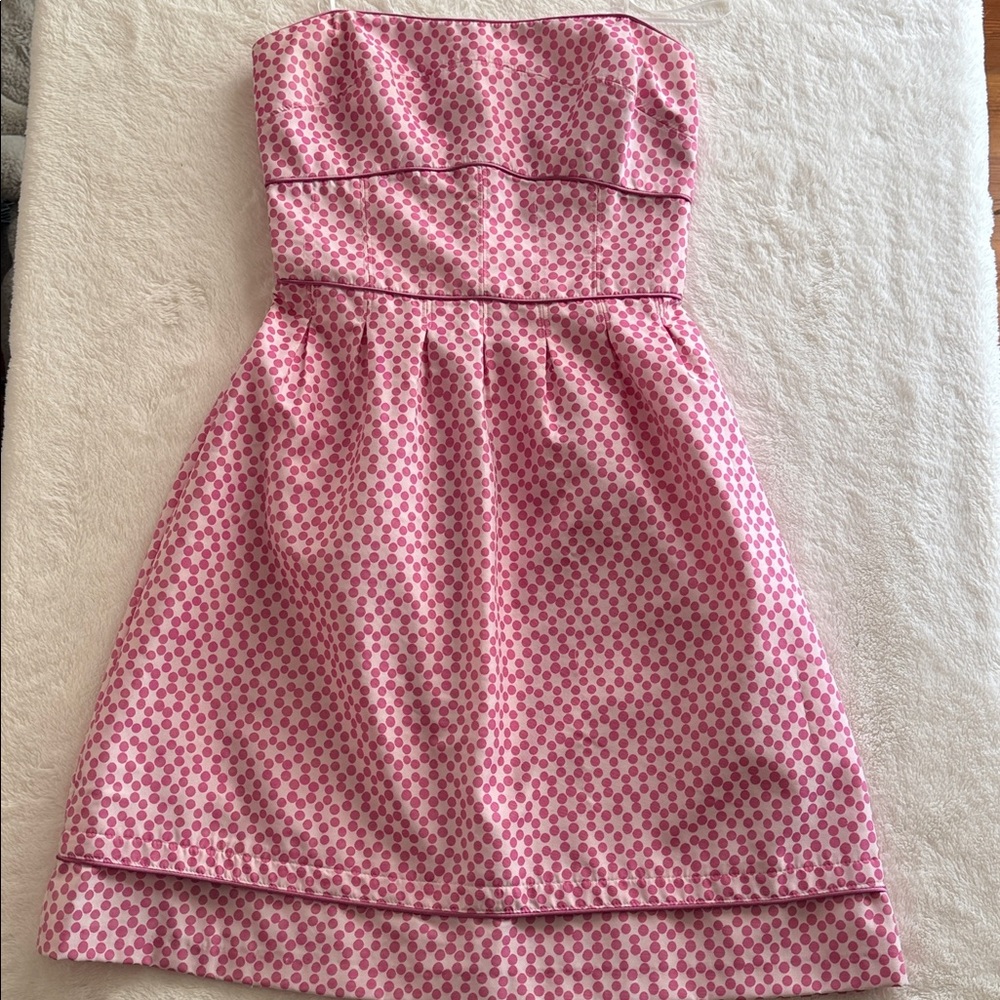ABS Allen Schwartz Pink Strapless Dress